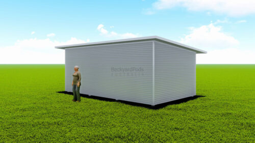 Basic backyard pod kit 4m x 7m flat-pack with eaves