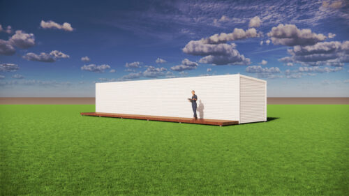 Backyard Pods flat pack kit 1.5m x 15m deck for sale