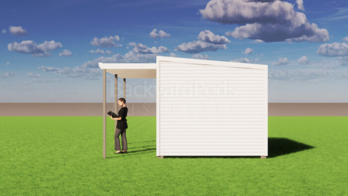 Backyard Pods flat pack kit 1.5m x 6m veranda for sale