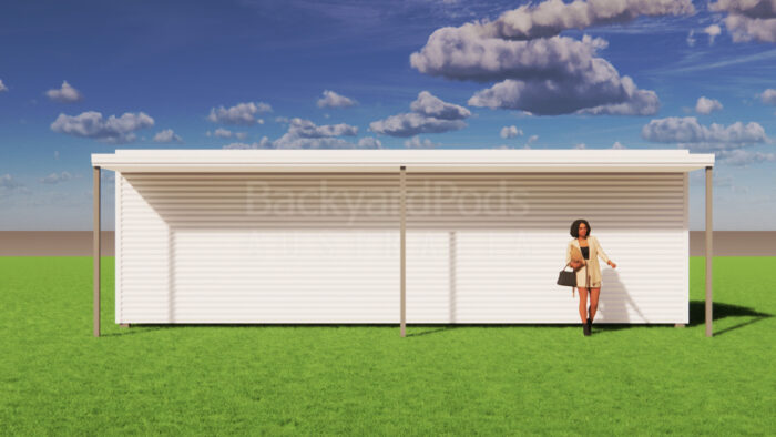 Backyard Pods flat pack kit 1.5m x 9m veranda for sale